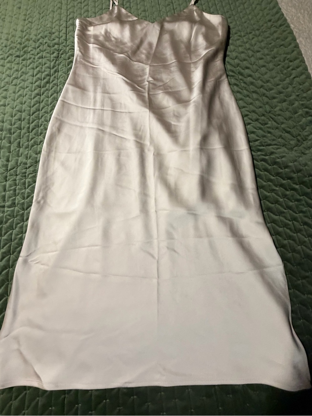 Gianni Bini Harper Ivory Satin Slip Dress Size 12 - Picture 4 of 15